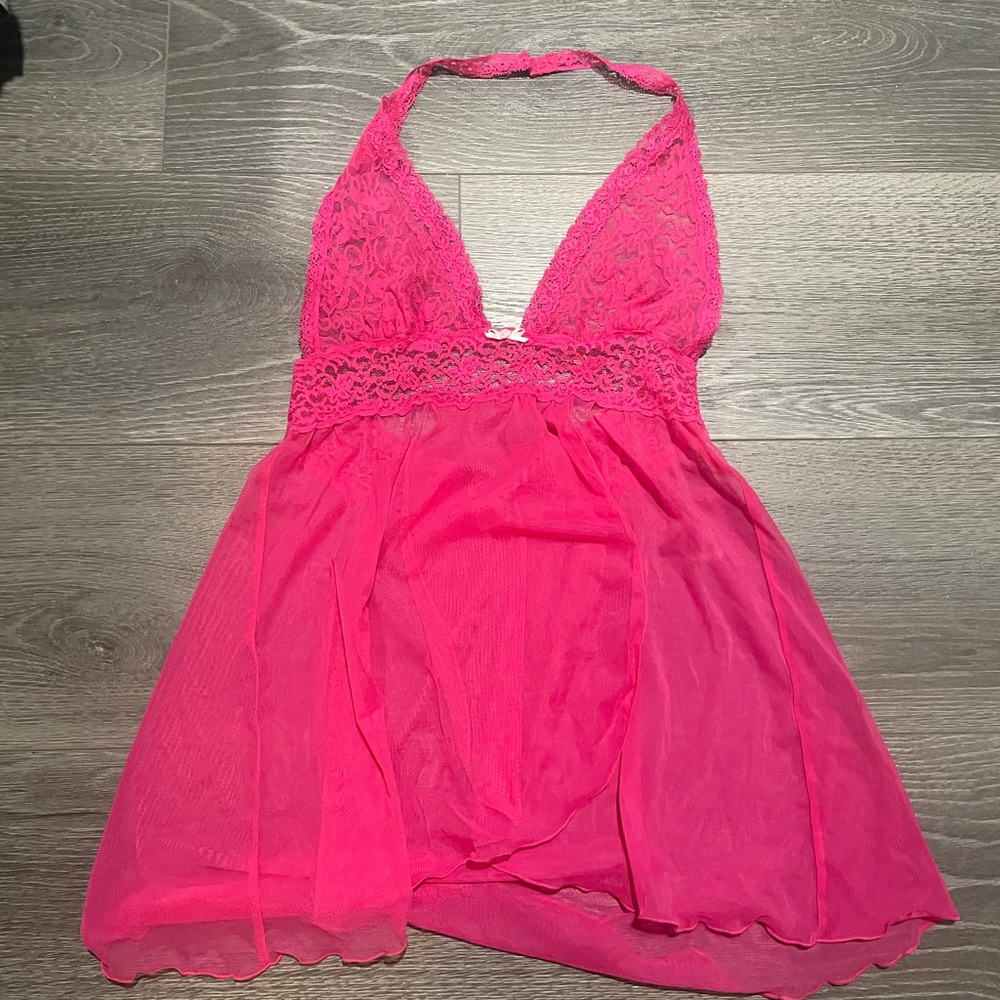 Victoria’s Secret hot pink lace dress